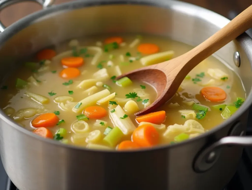 préparation de la Soupe aux choux régime